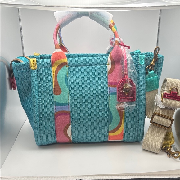 Kurt Geiger London small Southbank Shopper Bag in aqua blue NWT - Picture 3 of 12